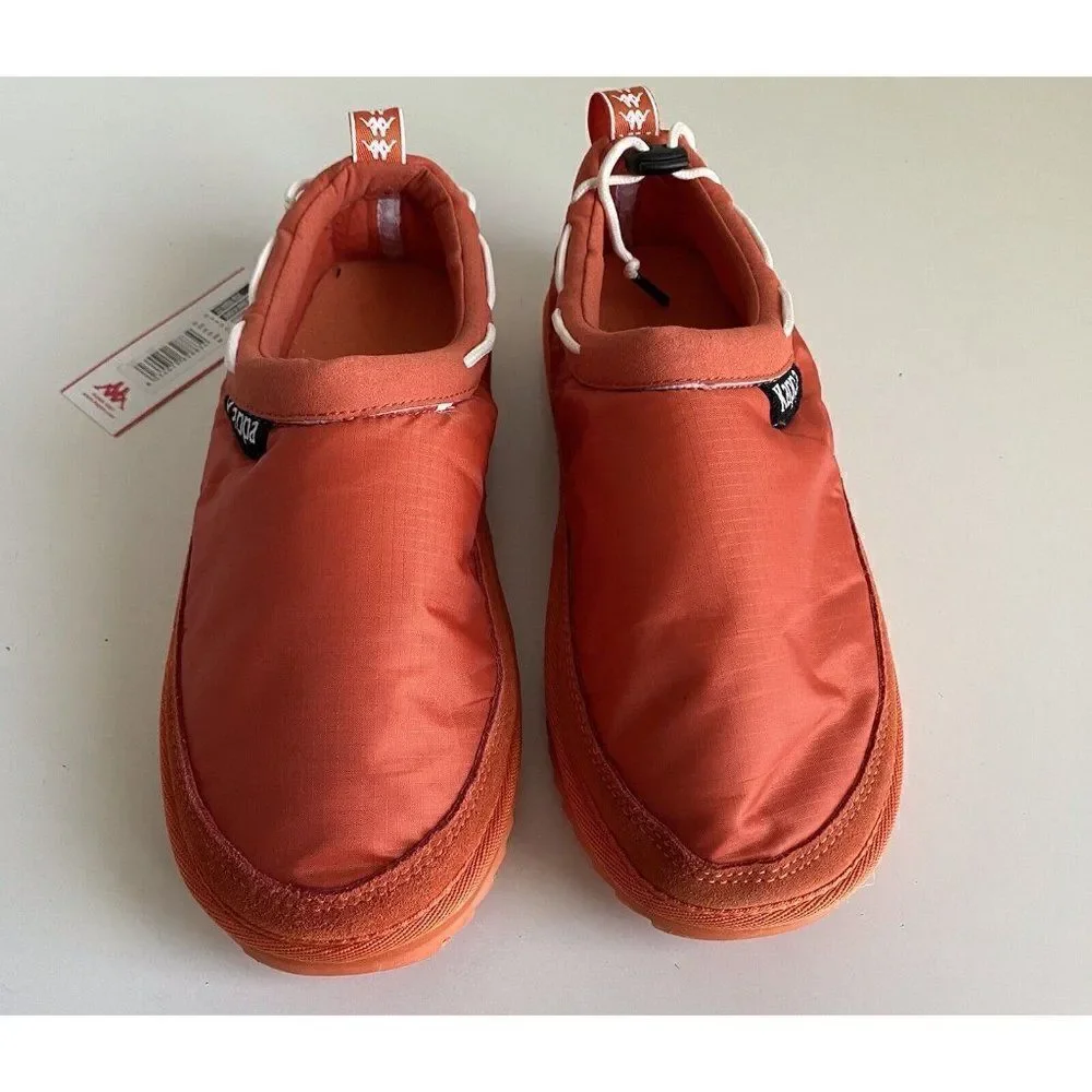 KAPPA 222 BANDA MULE ORANGE WHITE Slippers Mules Lined Men's Sz 9 NEW Box No Lid